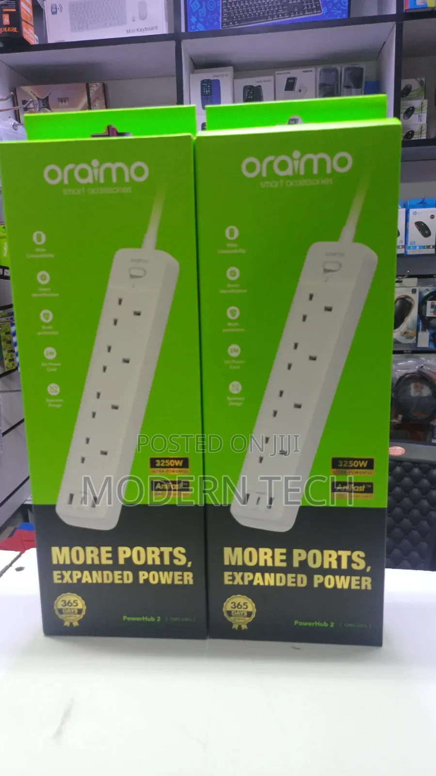Oraimo Powerhub 2 4-Ac 3-Usb Power Extension
