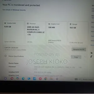Laptop Asus VivoBook X540SA 8GB AMD Ryzen 9 HDD 1T