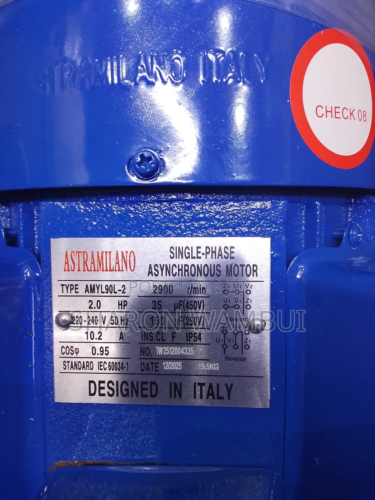 Astramilano 2hp High Speed Motor/2hp Astramilano High Speed Motor