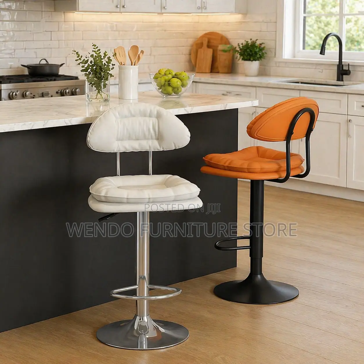 Barstools; Swivel Leather Reception Kitchen Barstools