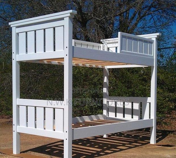 White Double Decker Bed