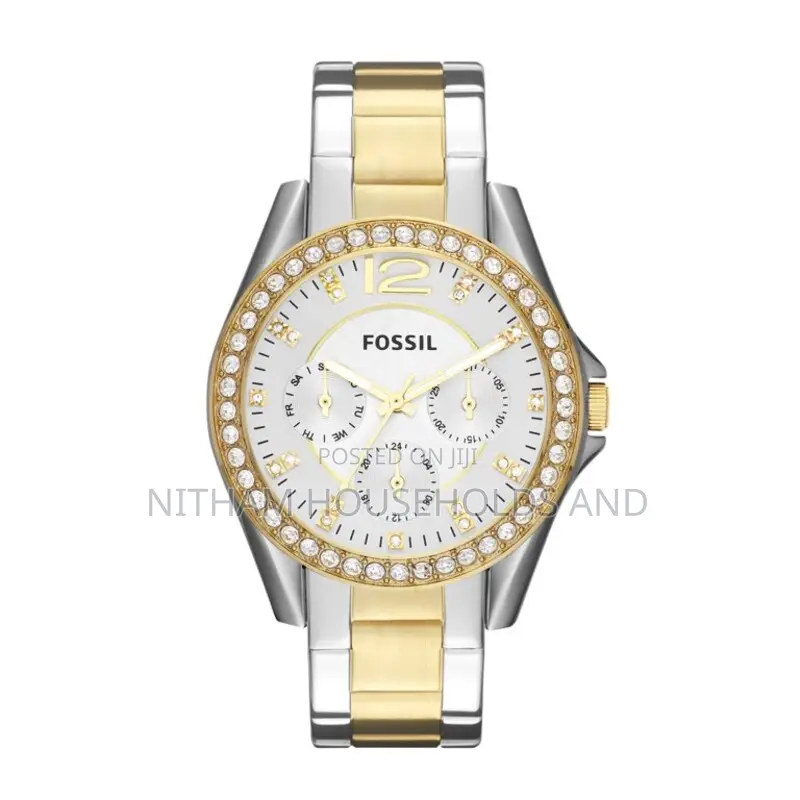 Fossil Es3204 Riley Two Tone Watch for Women