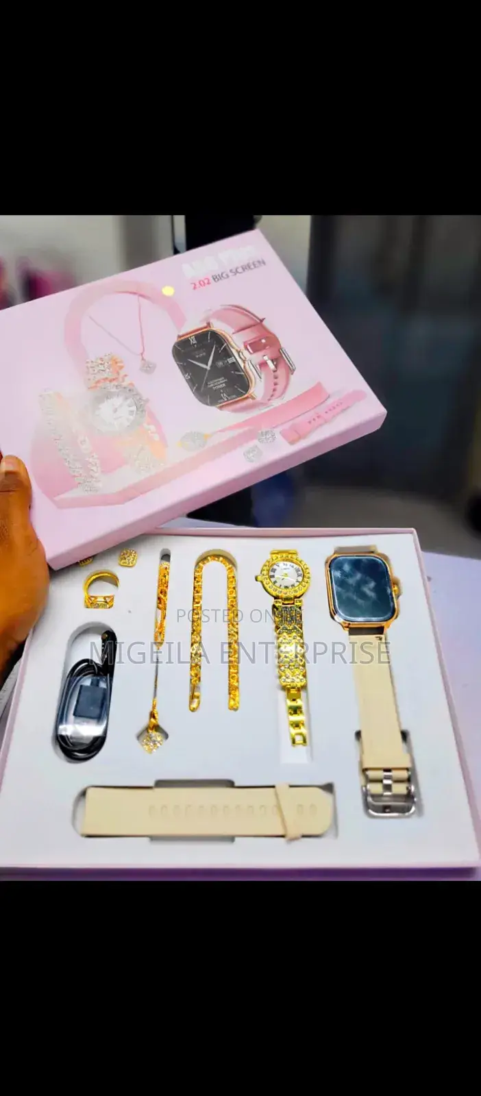 A58 Plus Smart Watch Plus Bracelet Combo Set