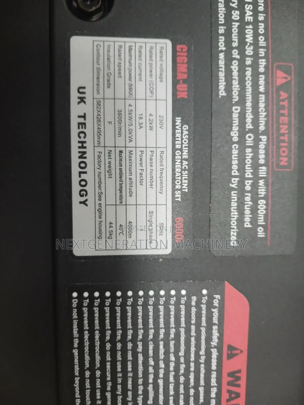Cigma Uk Silent Generator