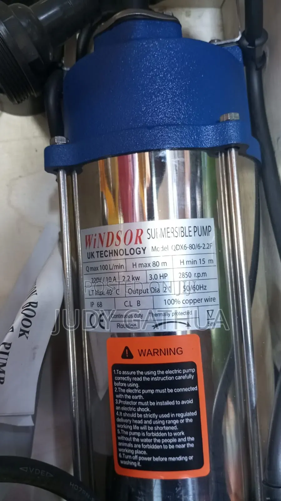 Water Pump 3hp 2inch Out Let