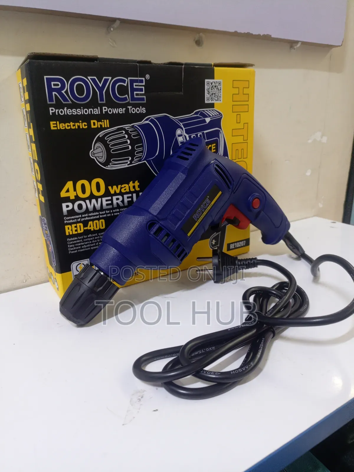 Royce 400w Electric Drill 10mm Variable Speed Hand Drill