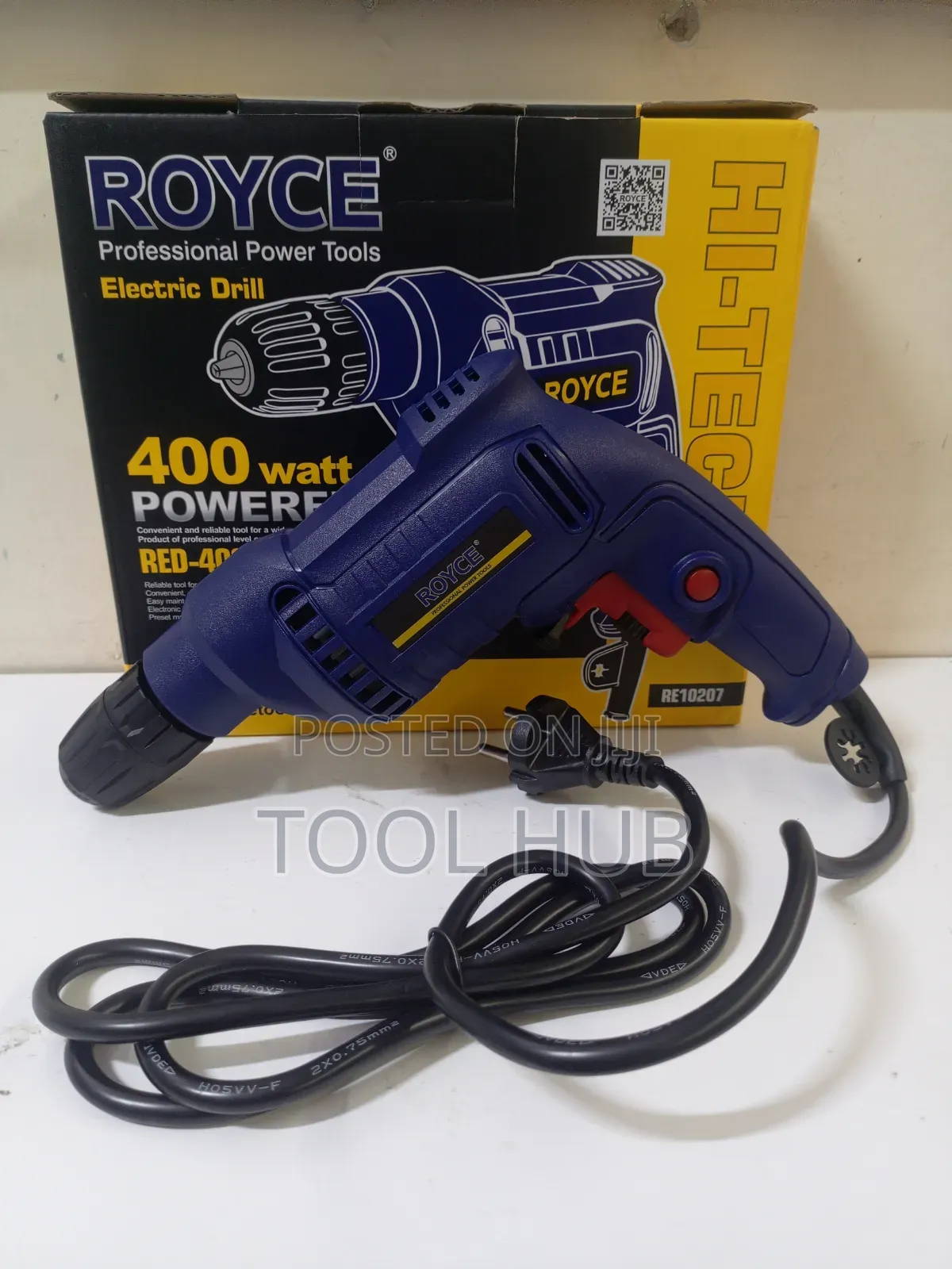 Royce 400w Electric Drill 10mm Variable Speed Hand Drill