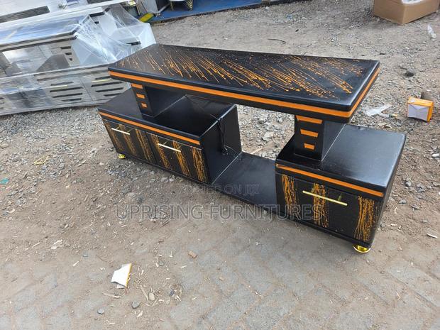 Tv Stand Black Gold 5ft With Led Lights