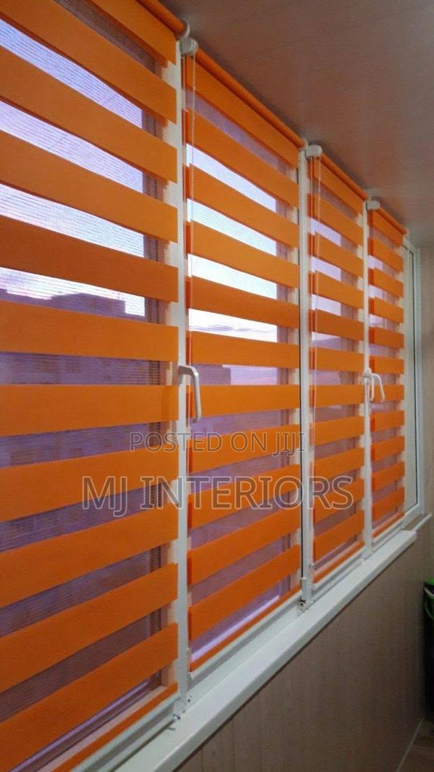 Orange Premium Day Night Zebra Blinds for Homes Offices and Shops