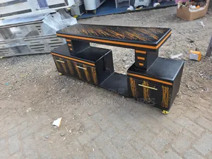 Prestige Tv Stand Black Gold 5ft