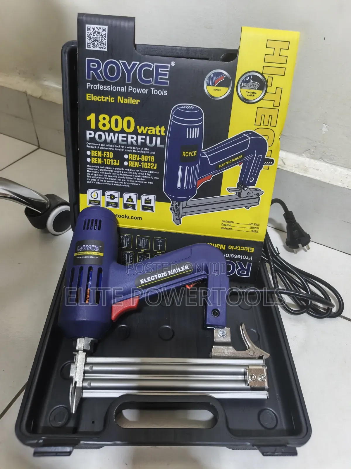 Royce 1800w Electric Nailer / Heavy Duty Electric Staple Nail Gun