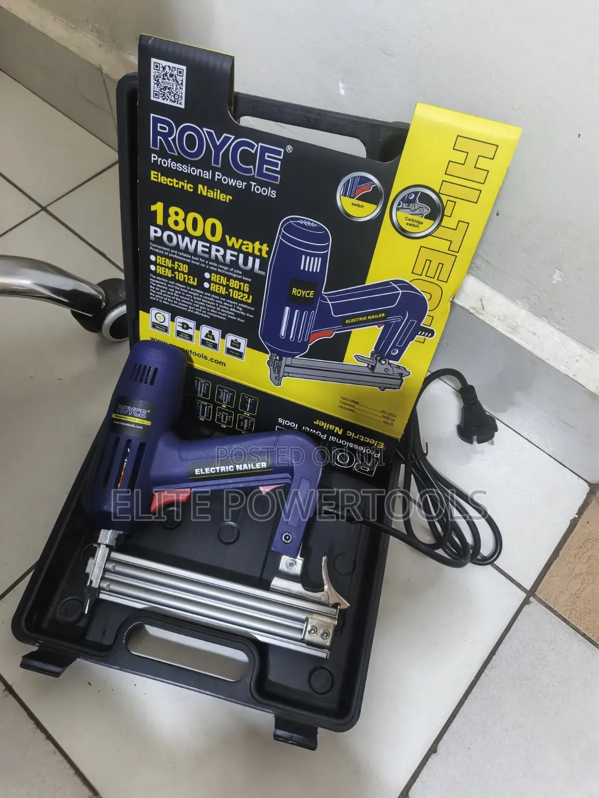 Royce 1800w Electric Nailer / Heavy Duty Electric Staple Nail Gun