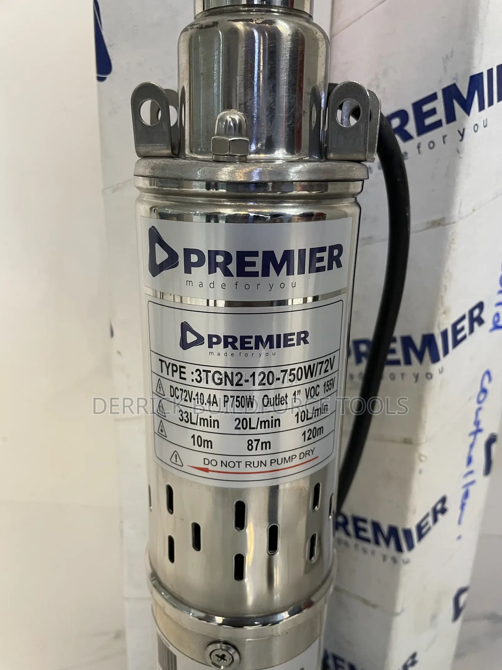 Premier 750w/72v 120m Head Submersible Pump