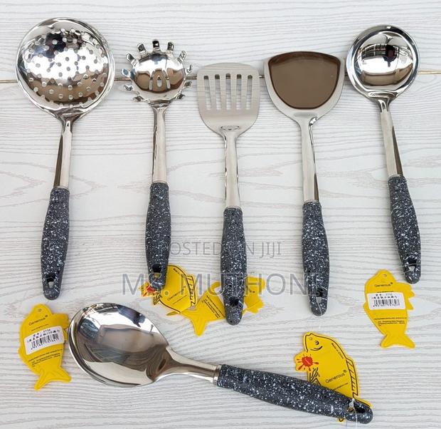 3 PCS Heavy Gauge Gold / Silver Stainless Cooking/ Serving Spoons - thumbnail 4