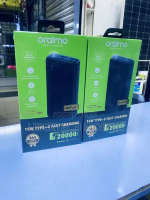 Oraimo 15w Type C Fast Charging Powerbank