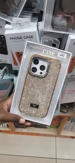 iPhone 14 Pro Gold-Trimmed Phone Case