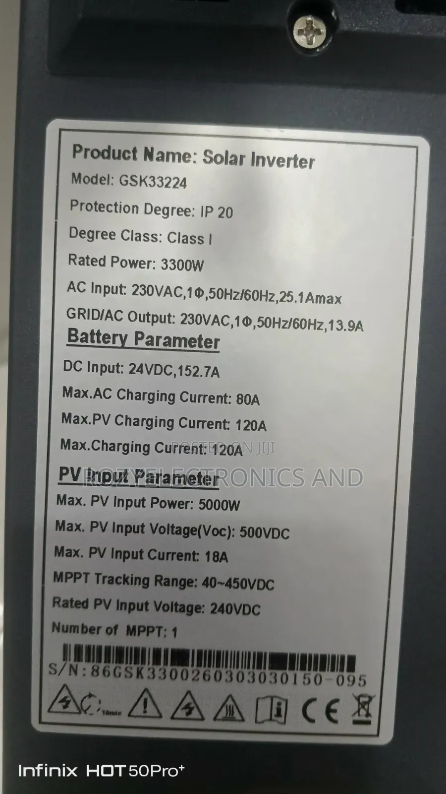 Hybrid Inverter 3.3 Kva