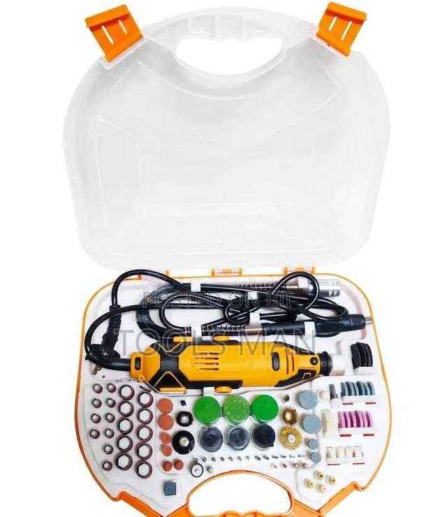 Electric Mini Rotary Tool Kit With Flexible Shaft - 100+ PCS Set.