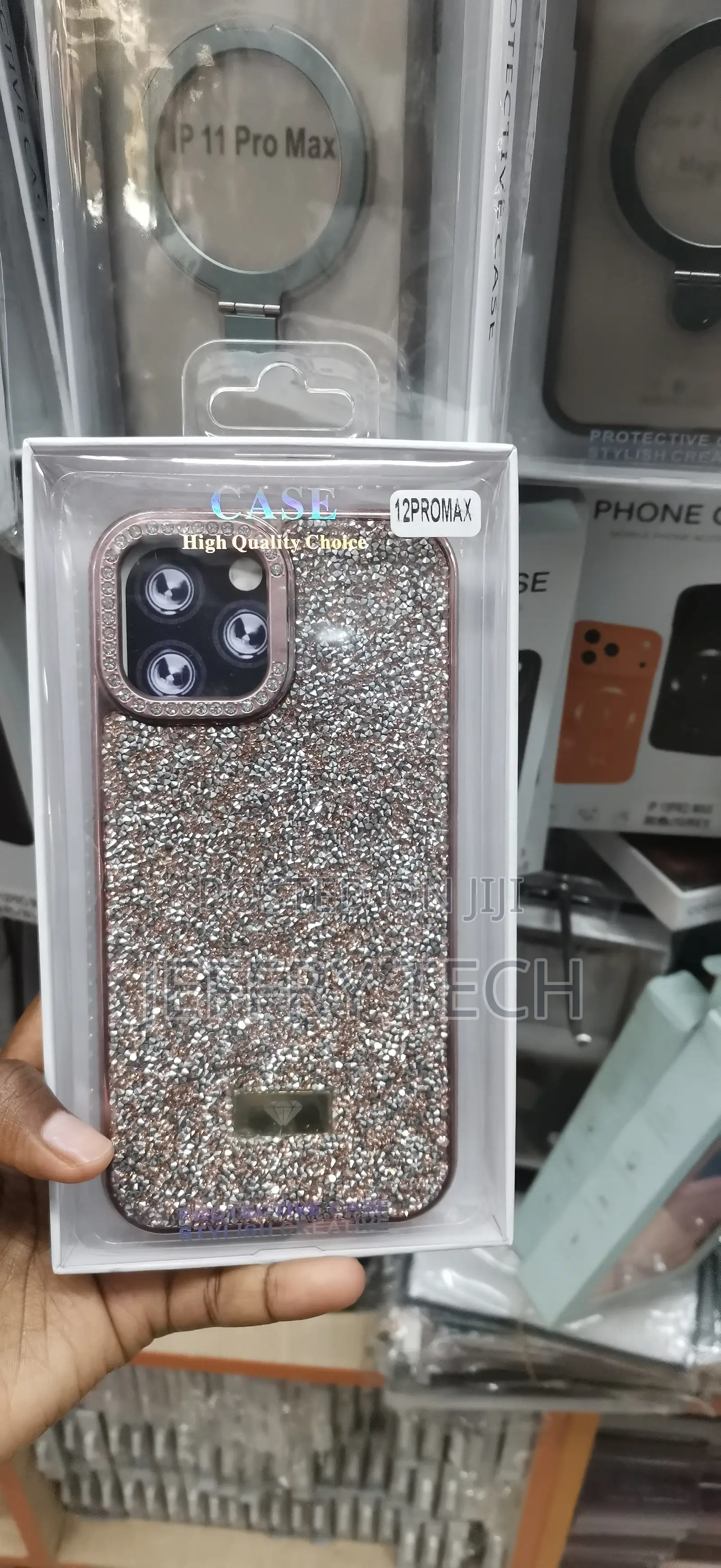 iPhone 12 Pro Max Sparkly Rhinestone-Covered Case