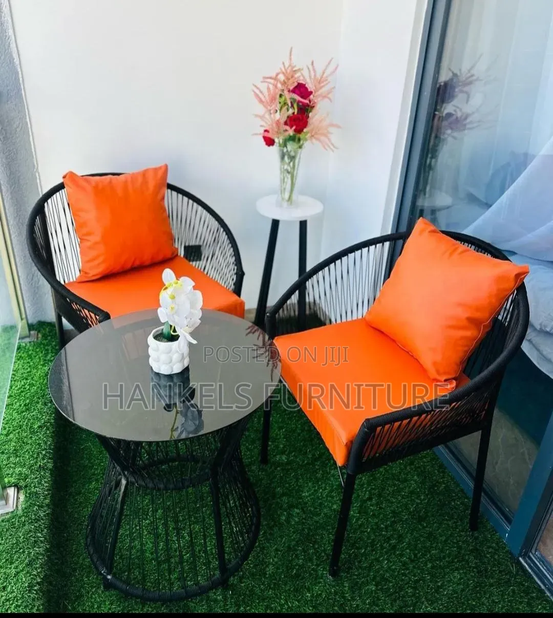 2 Seater Outdoor Dining Set – Modern Balcony Table and Chairs