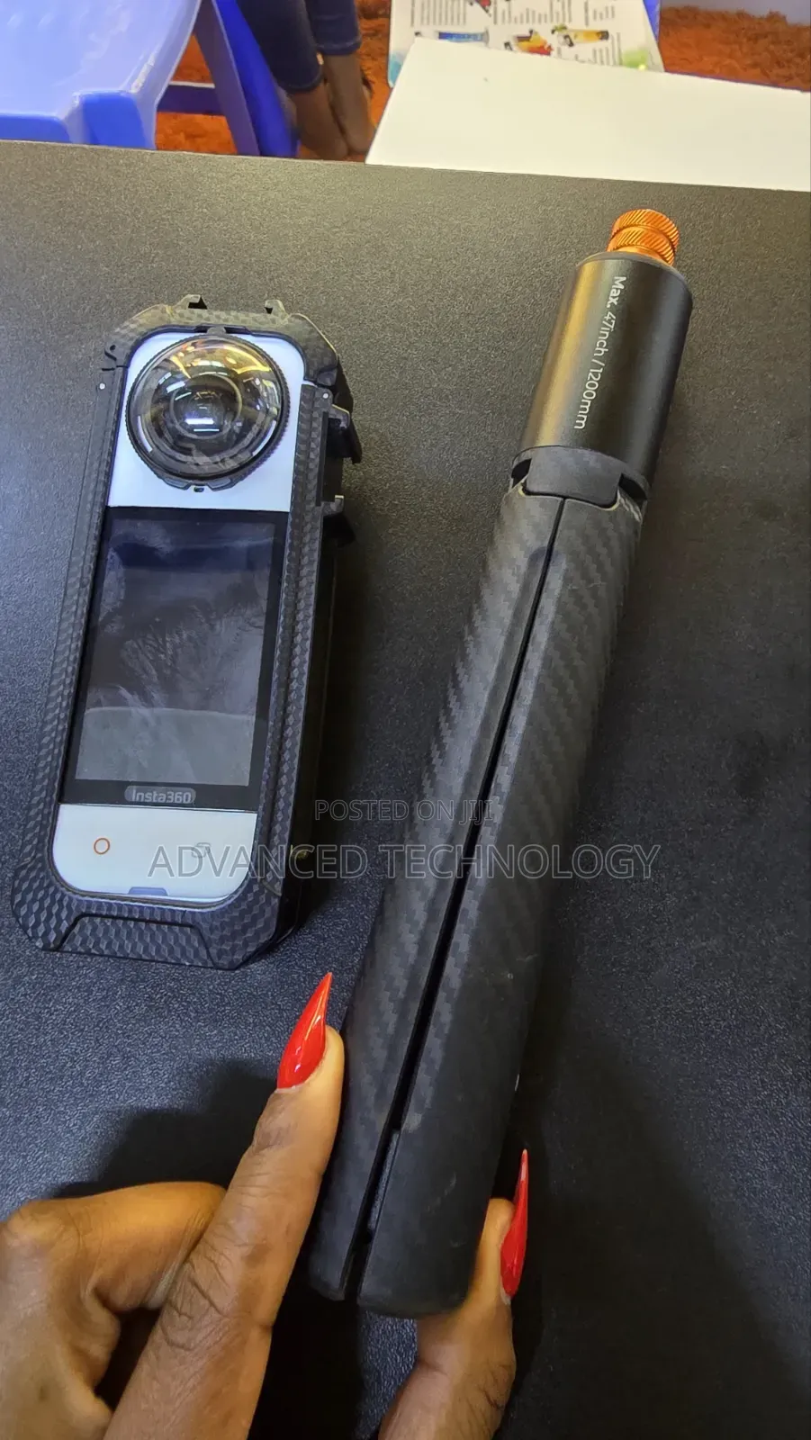 Insta 360x5 With Invisible Stick,Lens Protector Cover and Sd 128gb