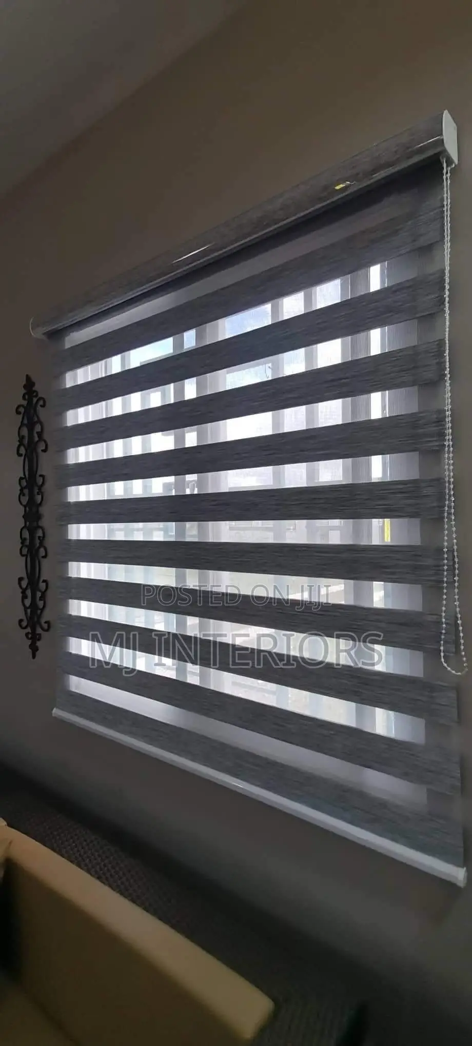 Elegant Zebra Window Blinds for Executive Office Interiors