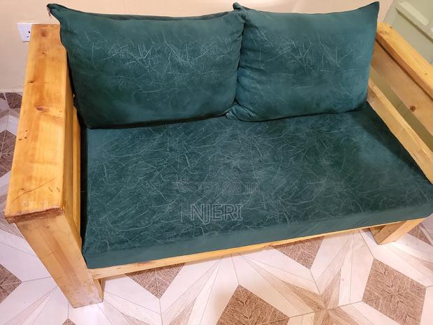Emerald Green Pallet-Style Two-Seater Sofa/Couch - thumbnail 5