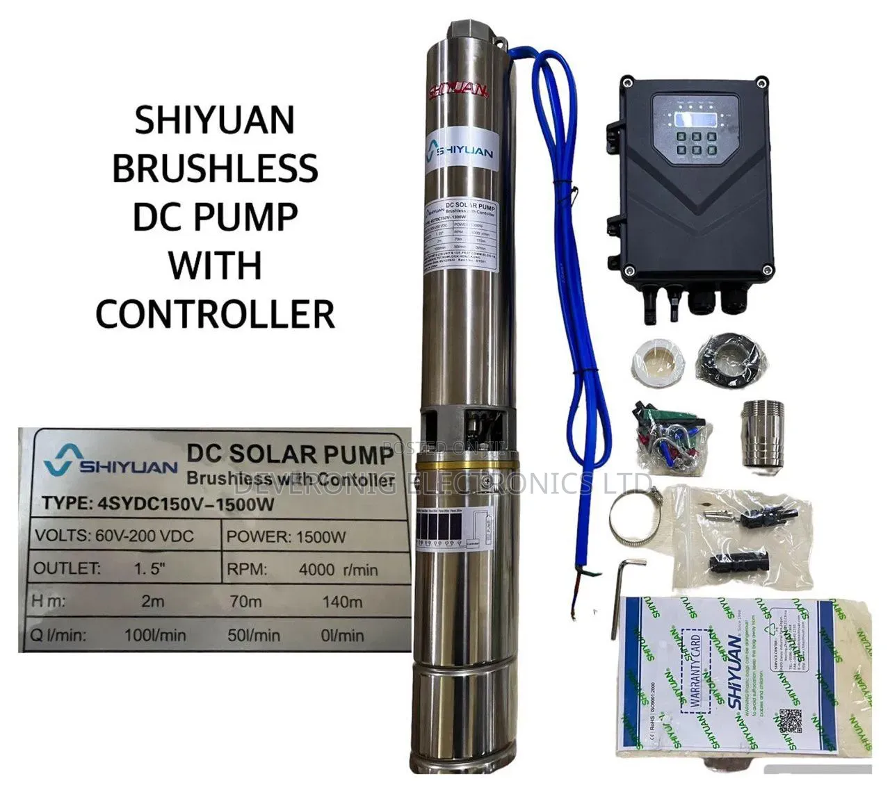 Shiyuan Brushless Dc Water Pumpwith Controller 140m