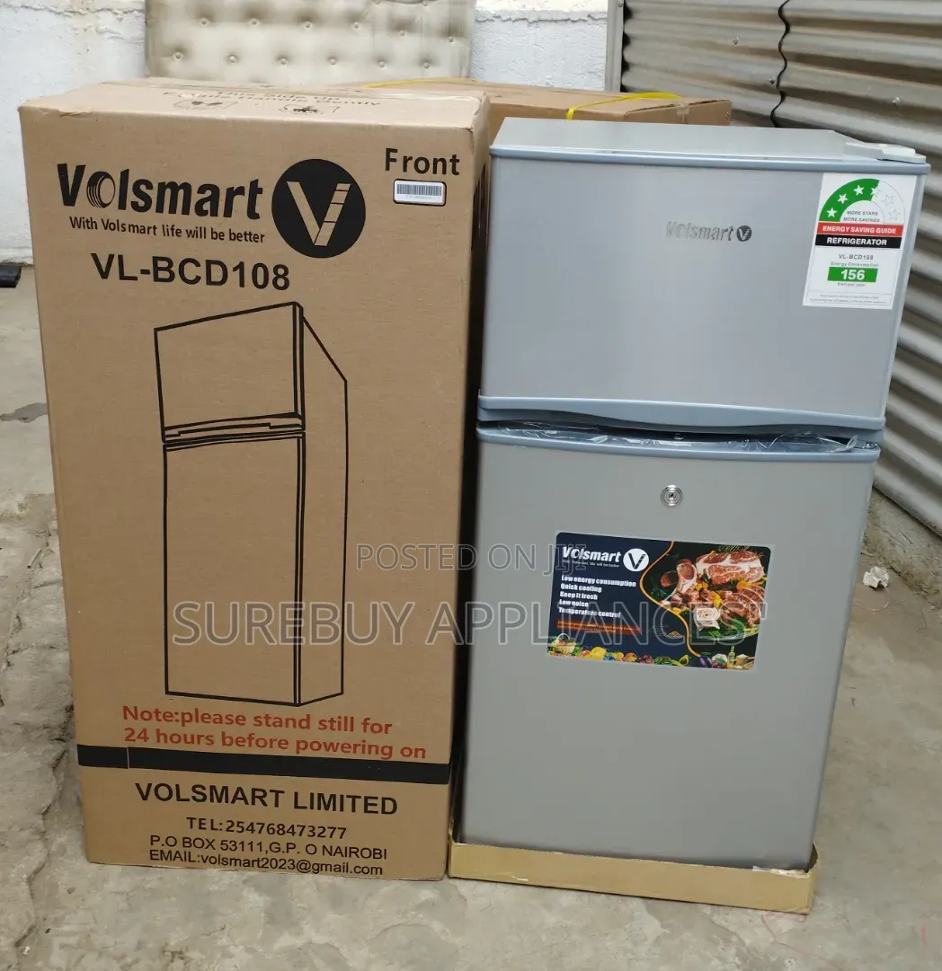 Volsmart 108l Double Door Refrigerator – Energy Saving Fridge