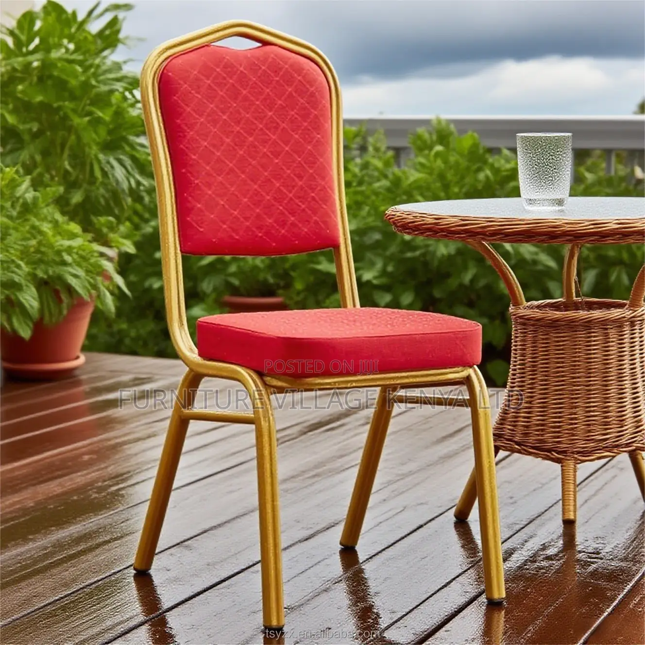 Armless Fabric Banquet Church Chair.
