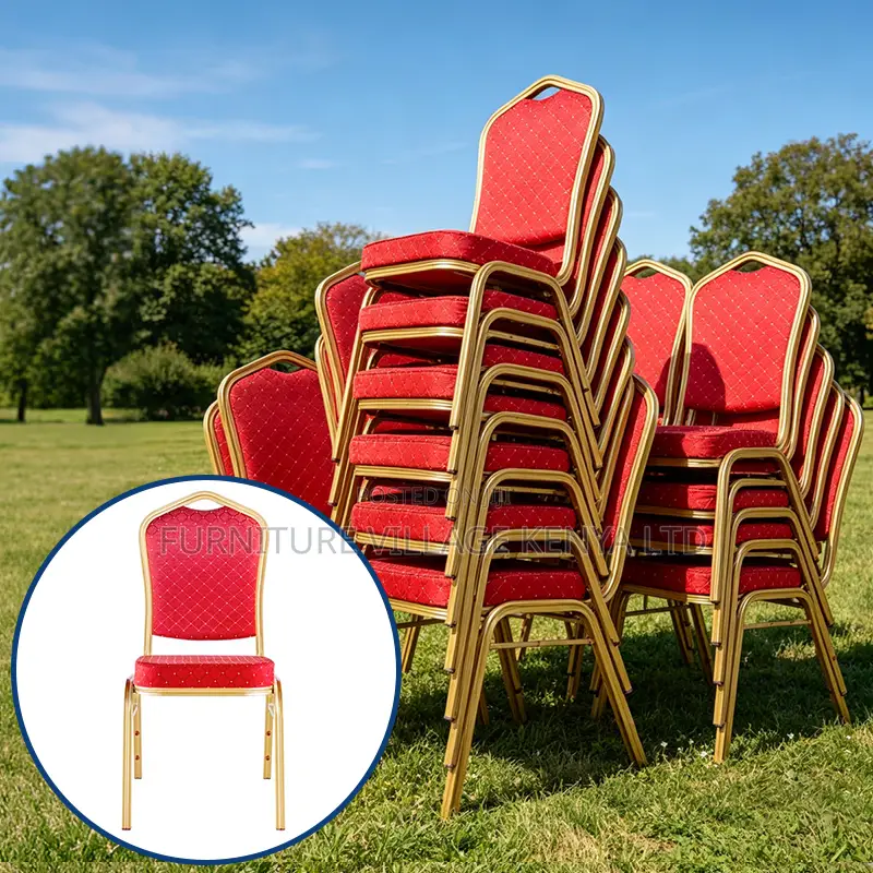 Armless Fabric Banquet Church Chair.