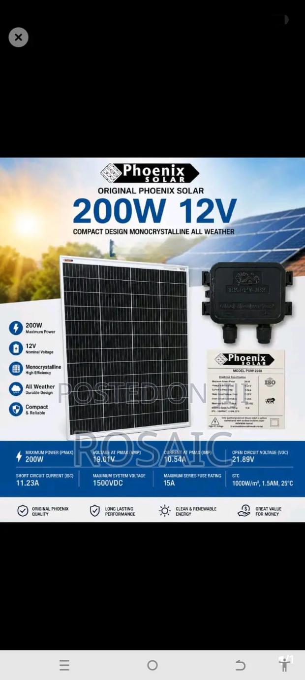 Phoenix Solar Panels 200w 12v