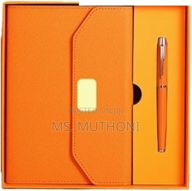 * Pu Leather Notebook With Pen Gift Set - thumbnail 4