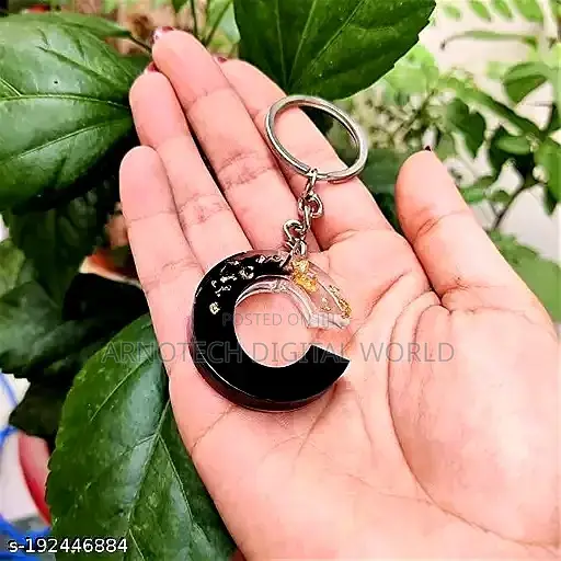 Alphabet Letter Resin Keychains