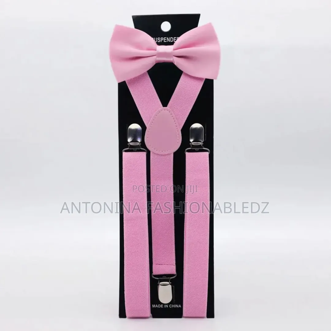 Kids Suspendor With Bow Tie