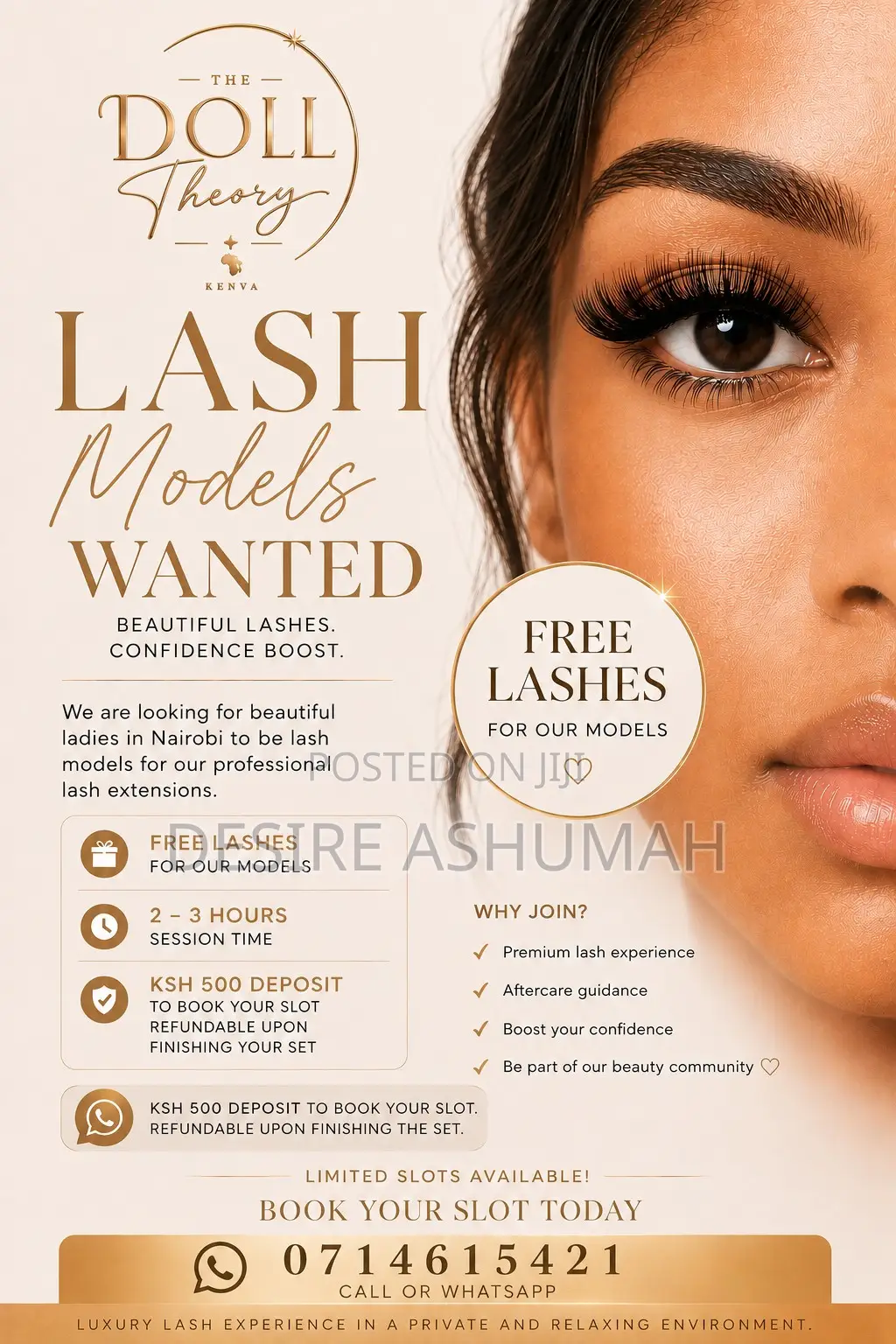 Lash Models Wanted – Free Lash Extensions