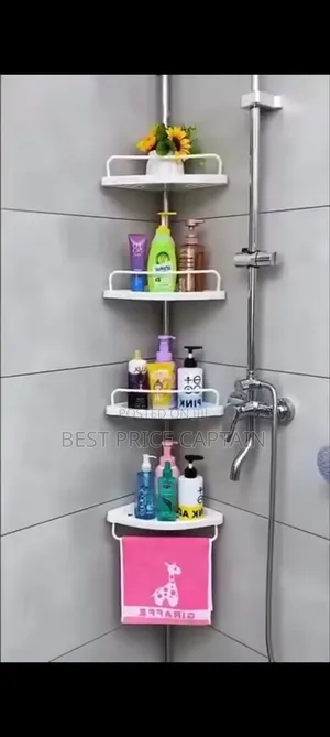 4 Tier Corner Shelf Multifunctional Adjustable Telescopic