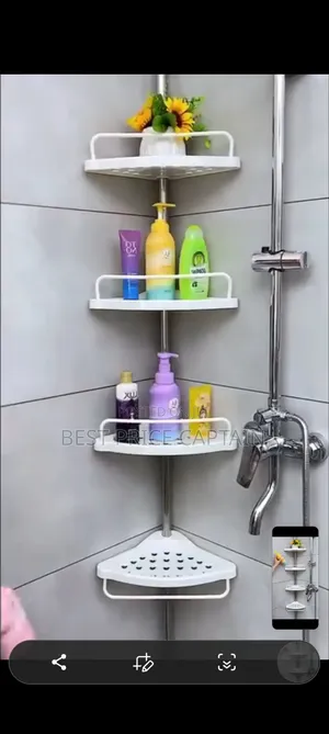 4 Tier Corner Shelf Multifunctional Adjustable Telescopic