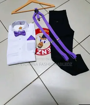 Kids Suspendor With Bow Tie