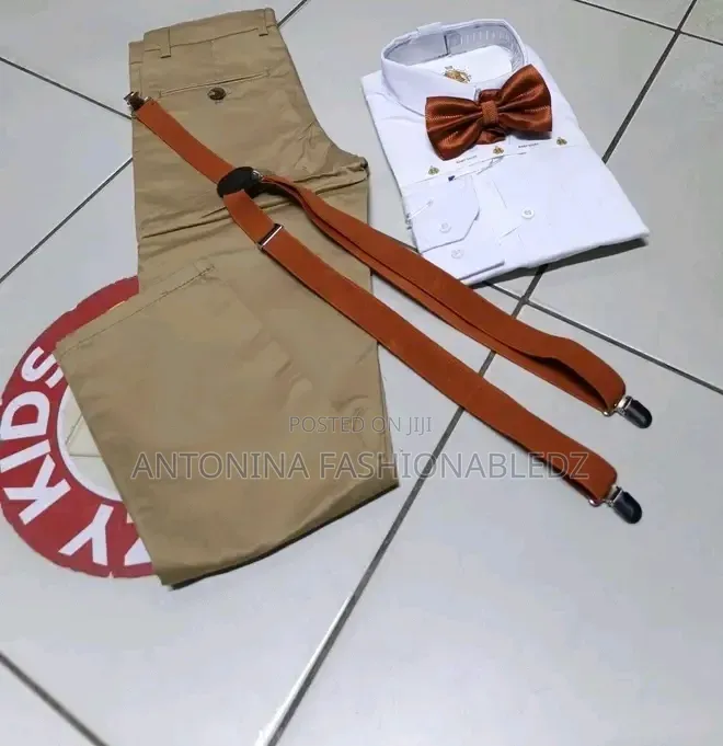 Kids Suspendor With Bow Tie