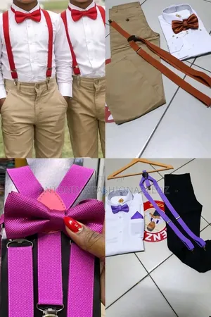 Kids Suspendor With Bow Tie