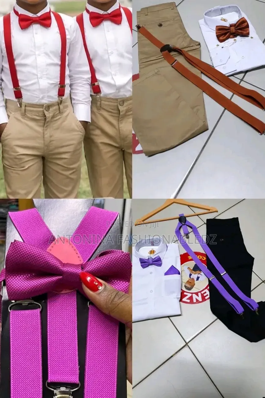 Kids Suspendor With Bow Tie
