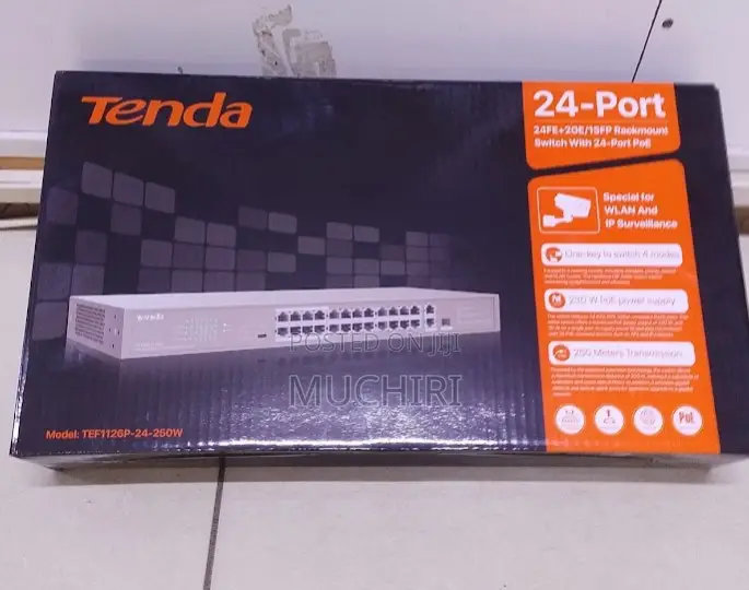 Tenda 24 Port Poe Switch Tef1126p-24-250w Original