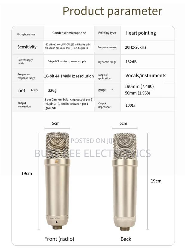 Rode Nt1 -5th Large Diaphragm Vocal Capacitor Microphone - thumbnail 3