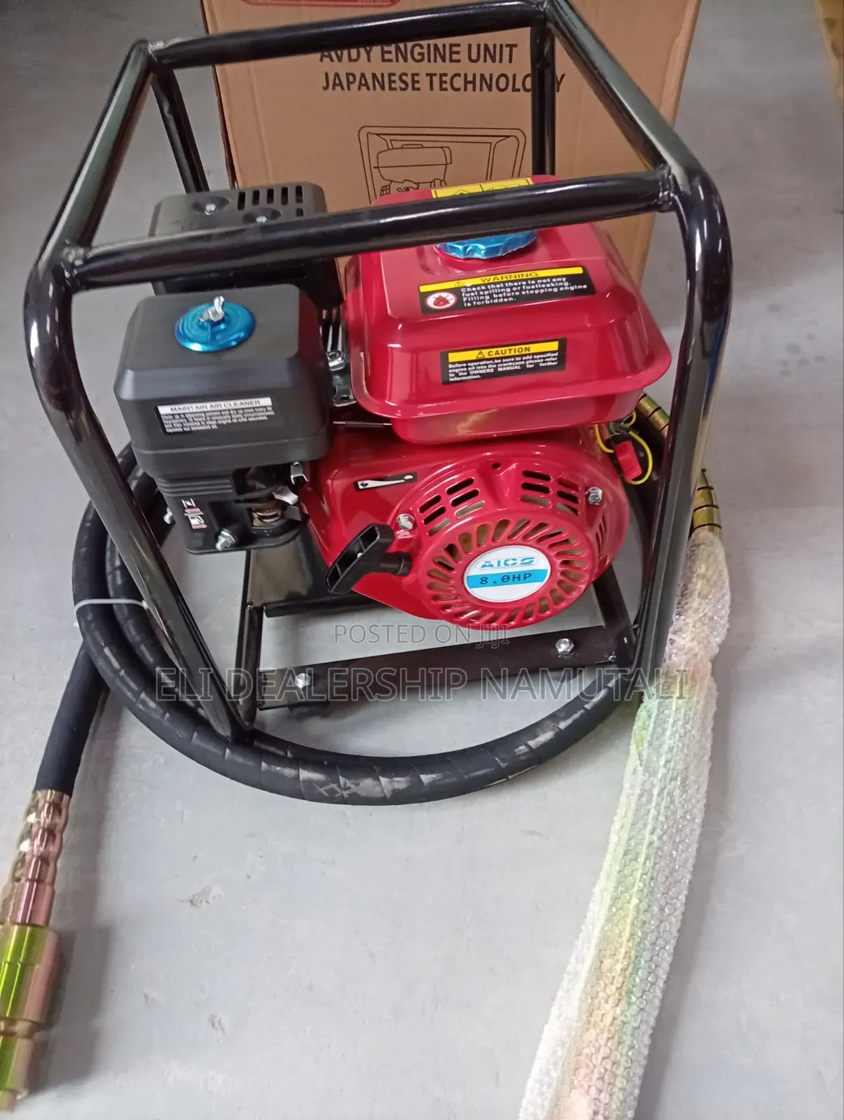 Aico 8hp Petrol Engine Concrete Poker – 45mm Vibrator Hose Included