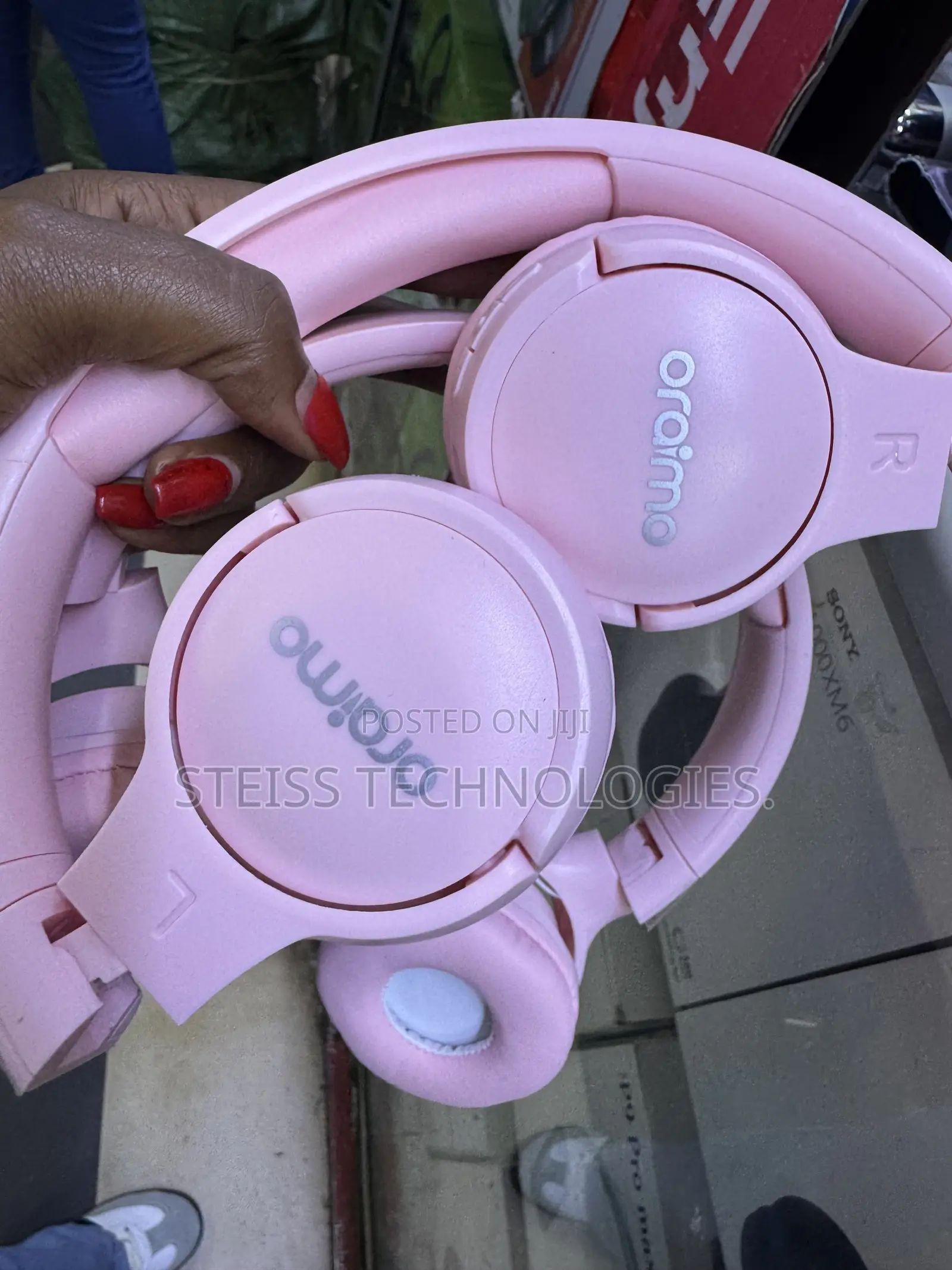 Pink Oraimo Wireless Headphones