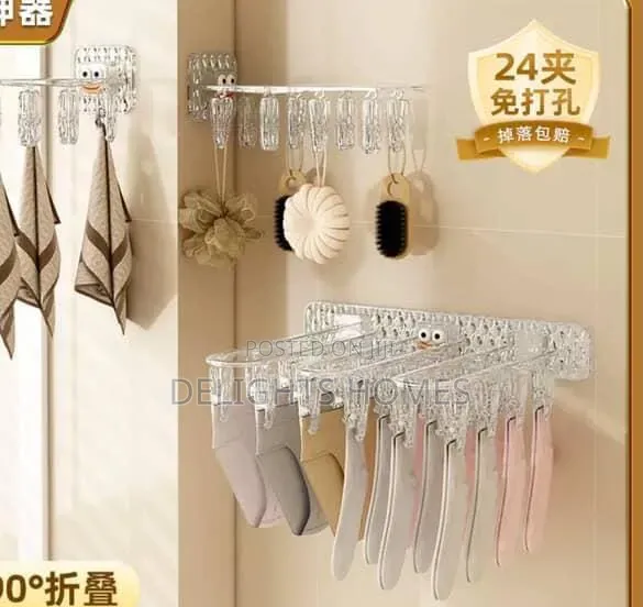 Multifunction Wall Folding Cloth Hanger_car