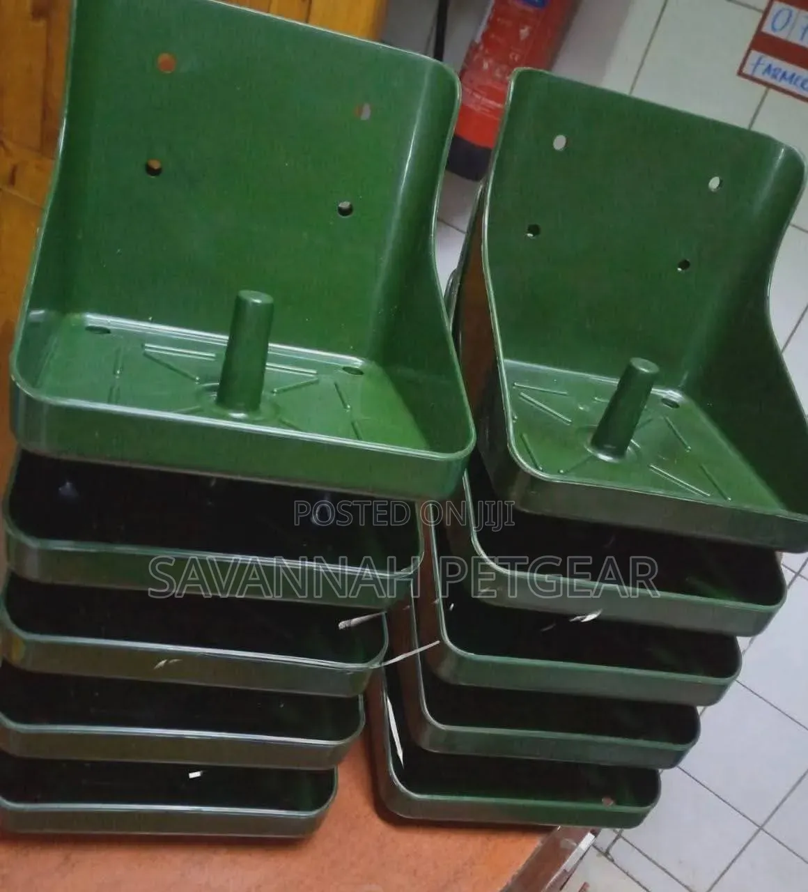 Hardened Plastic Holders Designed for Livestock Mineral or Salt Licks.