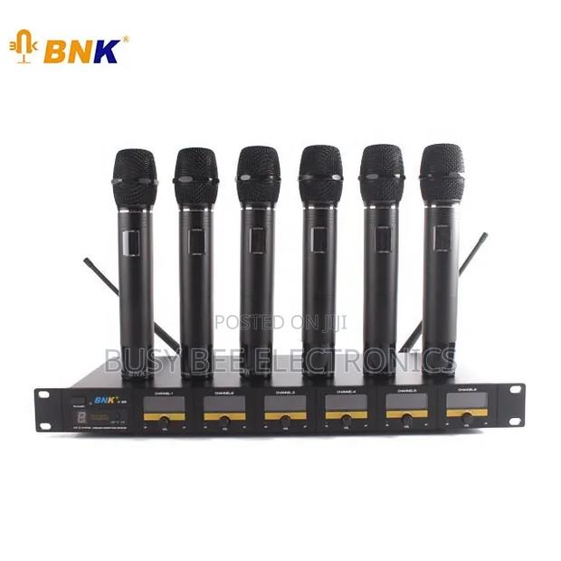 BNK Professional 6 Channel Microphone Uhf Wireless Karaoke Mic