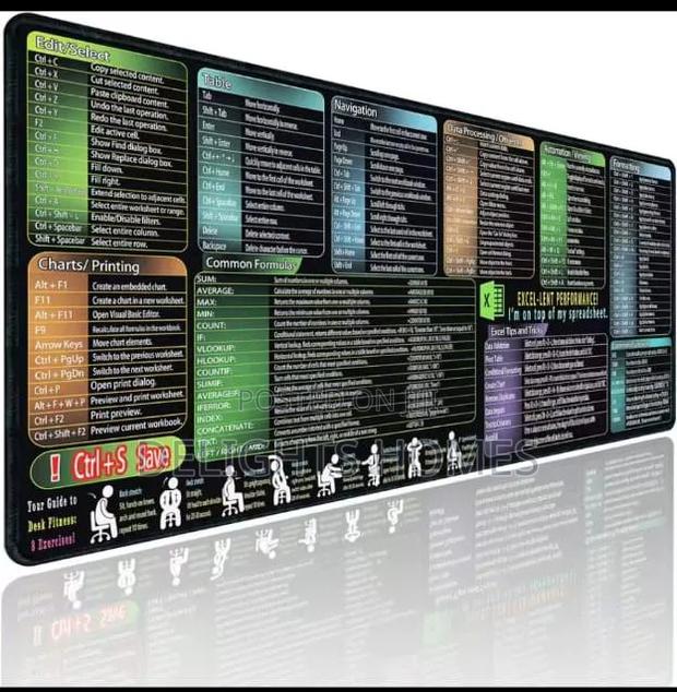 Excel Cheat Sheet Mouse Pad_za - main view